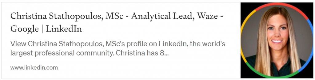Christina Stathopoulos' profile on LinkedIn