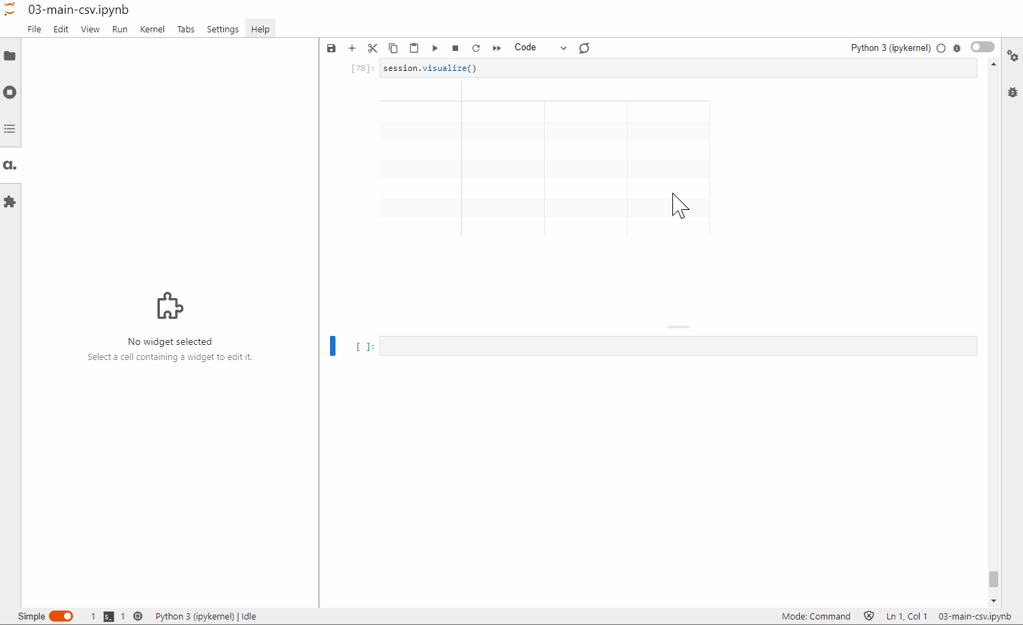 atoti's JupyterLab extension allows users to visualize data in the notebook interactively.